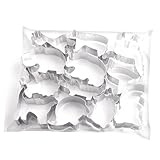 Ausstechformen zum Backen, Ausstechformen für Kekse, Ausstechformen aus Edelstahl, 12 x Fondant-Ausstecher, antihaftbeschichtetes Dessertwerkzeug