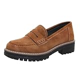 Damen Klassische Loafer Bequeme Mokassins Slippers Plateau Schuhe Damen Bequeme Lässige,Business-Schuhe mit Dicker Sohle für Frauen