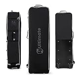 COSTWAY Golf Reisetasche mit Rädern, Golfbag faltbar aus Oxford-Gewebe für Golfschläger, Golftasche mit Schlüssel & Namenskartenhalter, Golfschlägertasche für Reisen und Flüge, 38 x 25 x 125 cm