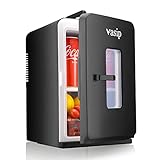 Vasip Mini Kühlschrank 15L Kühlschrank Klein Tragbar mit Kühl- und Heizfunktion, 220V AC + 12V DC, Kleiner kühlschrank für Hause Büro Camping und Auto