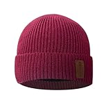 North Bund Winter Beanie Mütze Herren Damen Strickmütze Unisex Dickes Warmfutter Wintermütze Dehnbarer weicher Innerline Hut Das Beste GeschenkWein