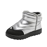 Stiefel Mädchen 32 Gefüttert Winter Stiefel Weichsohlen Kinder Lederstiefel Einfarbig Atmungsaktiv Kinderschuhe rutschfest Isolierung Kleinkindschuhe Plus Mädchen Babyschuhe Ankle Boots