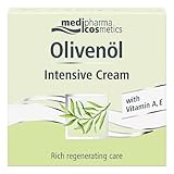 Medipharma Cosmetics Olivenol Intensive Cream, Anti-Falten-Gesichtscreme mit reinem Retinol, 50 ml, feuchtigkeitsspendend, straffend, Anti-Aging und regenerierend für trockene Haut mit Olivenöl und