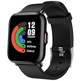 VOGHERB Smartwatch Fitness Tracker Uhr 1.3' HD Voll Touchscreen Damen Herren Uhren Watch für Android IOS 5ATM Fitness Uhr Pulsmesser Schlafmonitor Stoppuhr GPS Sportuhr Aktivitätstracker Schwarz