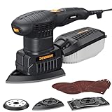 DOVAMAN ROS06A 3-in-1 Multischleifer, 200W, 6 Geschwindigkeiten, 15 Schleifpapiere, Geringe Vibration, Staubabsaugung, Elektrischer Schwingschleifer/Exzenterschleifer/Deltaschleifer