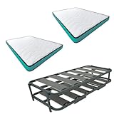 mattfy - Komplettes Bett mit 2 Matratzen Visco Vega (Winter/Sommer) + verstärktem Nistbett, 90 x 190 cm