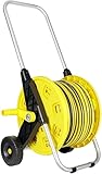 Ausziehbarer Gartenschlauchwagen mit 2 Rädern und Griff, tragbarer Metall-Schlauchhalter für 20 m Wasserleitung, einfache Lagerung und Bewegung, Outdoor-Bewässerungslösung