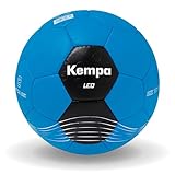 Kempa Leo Handball Trainingsball und Spielball, Handball für Kinder und Erwachsene - strapazierfähig und griffig von Größe 0 bis Größe 3, kempablau/schwarz