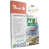 Peach S-PP580-21 Laminierfolien, 80 mic, glänzend, 100 Stück, Abheftbar, A4
