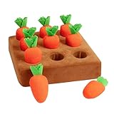 SchnüFfelteppich Hund, Intelligenzspielzeug Für Hund Interaktives Spielzeug Plüsch Karotte Schnüffelteppich Mit 9 StüCk Karotte, Plüsch Kar-otte Schnüffelspiele Hu-nd,katze Hunde Schnüffelspielzeug