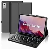Occtingkind Tastaturhülle für Lenovo Tab M9 9 Zoll, AZERTY, Französisch, Bluetooth-Tastatur, magnetisch, abnehmbar, mit Stifthalter, für Tablet Lenovo Tab M9 9 Zoll 2023(TB-310FU), Schwarz