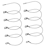 ULDIGI 10 Stück Teiliges Stahlseil Sicherheitskabel für Bühnenbeleuchtung Stark Tragkraft Schwarzes Sicherheitsseil für Outdoor stage lights Stabile und Sichere Befestigung