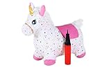 KNORRTOYS.COM 40252 Hüpftier, Einhorn bunt inkl. Luftpumpe