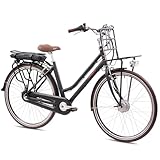 TRETWERK - 28 Zoll E-Bike Damen Pedelec - Sophia schwarz - E-Citybike Damenfahrrad mit 3 Gang Shimano Nexus Nabenschaltung - Elektrofahrrad mit Frontmotor 250W, 36V