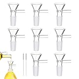 8 Stück Bong Kopf mit 2 Reinigungsbürste, Glasbong 14mm Schliff, Glasbong Bong Zubehör, Bongs Zubehör Glasschale Zum Rauchen Von Wasser für Bong Wasserpfeife Glasbong, Familien, küche