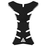 Autodomy Tankpad Tankschutz Tankaufkleber für Motorrad Schwarze Carbonfaser V2 | Tankpad Motorrad 20x14 cm | Geeignet für Alle Motorradmarken