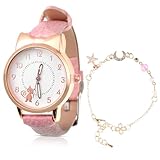 Kinder Uhr Schöne Katze Muster Armbanduhr Quarzuhr für Mädchen Studenten, Armbanduhr für Kinder Mädchenuhr Stilvolle Armband, Leicht zu lesende Zifferblattuhr Einfache lässige Armbanduhr für Kinder