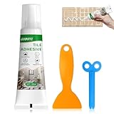 150ml Fliesenkleber, Fliesenkleber Außen Bad, Strong Tile Adhesive Glue, Fliesen kleber Außen Frostsicher, Fliesen Kraftkleber für Innen & Außen, für Wand&Bodenfließen, Innen&Außen