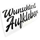 Aufkleber selbst gestalten mit Vorschau - Wunschaufkleber Buchstaben Autoaufkleber - Aufkleber Text Sticker fürs Auto und Motorrad einzeilig nach Wunsch