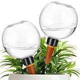 Bewässerungskugeln groß, Wasserspender Pflanzen, Bewässerung Zimmerpflanzen, 2 Stück Selbstbewässerung Bewässerungskugel, 500ml Pflanzenbewässerung Indoor Plant Watering Globes
