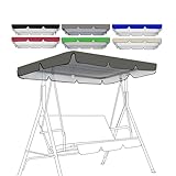 210D Oxford Wasserdichtes Ersatzdach für Hollywoodschaukel, UV-beständig, staubdicht, Outdoor-Pavillon-Abdeckung, Grau, 249 x 185 x 18 cm