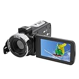 aqxreight Videokamera 18x Digitales Zoom 1080p30fps 30 MP 3,0 Zoll IPS Bildschirm Full HD Camcorder mit Fernbedienung, 270 ° Rotation, Unterstützt Bis zu 128 GB Speicherkarte, Selfie