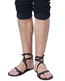 California Costumes Römische-Sandalen für Herren Kostüm-Accessoire für Fasching schwarz - Schwarz
