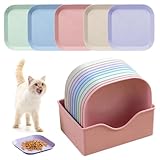 12 Stück Katzennapf, Katzennapf Flach, Fressnapf Katze Futternapf, Katzenschüssel Katzen, Bunt Katzenfutter Napfset, Futternapf katze, Katzenfressnapf, Katzennäpfe, Katzenteller, Fressnäpfe für katzen