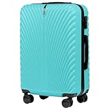 Wings Koffer Hartschale - 65,5 x 42,5 x 27 cm Groß Reisekoffer & Trolleys - Ultraleicht Rollkoffer mit Rollen - Koffer Trolley Handgepäck - Hartschalenkoffer Mit Schloss - Trolley Klein für Flugzeug