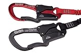 Stubai Summit Light Xi1 Klettersteig-Set, Sonderedition ohne Metallrastpunkt, inkl. 2X Summit Light Karabiner (1x Rot & 1x Schwarz)