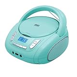 Kompakter Radio-CD-Player mit Bluetooth, FM-Radio, USB, AUX, Kopfhöreranschluss, CD-R/RW- und MP3-CD-kompatibel, Tragbar Boombox(grün)