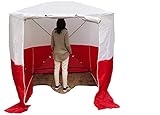 Bauzelt, Baugrubenzelt, Faltzelt, Wetterschutz, rot/weiß, in 30 Sek. auf- und abgebaut