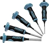 HAZET Splinttreiber-Satz 751HS/5 I 5-teiliges Set mit 3, 4, 5, 6 und 8 mm I passend zum Ein- oder Austreiben von Splinten und anderen Verbindungselementen