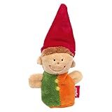 SIGIKID Fingerpuppe Kasperl, Plüschpuppe zum Auf-die-Finger-stecken, Rollenspiel, Geschichten erzählen, Spielen, für Kinder ab 6 Monaten, Art.-Nr. 43001, mehrfarbig 10 cm
