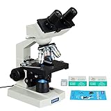 AmScope M82EZ-SCP OMAX LED-Verbund-Binokularmikroskop mit Leeren Objektträgern und Abdeckungen, Linsenpapier, 40x-2500x
