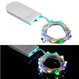 5 dekorative Lichterketten aus Kupferdraht, glitzernd, 1 m, 10 LEDs, Mini-LED-Lichterkette, batteriebetrieben, wasserdicht, Dekoration, hohe Helligkeit und Energieeinsparung, für Flaschen, Hochzeit