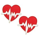 FRCOLOR 2 Stück Pflegestift Deko Herz-pin-broschen Medizinische Broschen Herz-emaille-pin Krankenschwester-abzeichen Anstecknadel Mit Herz Aus Emaille Medizinischer Stift Rot Legierung