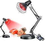 Cozion Infrarotlampe Wärmelampe 150 watt Rotlichtlampe Infrarotlicht Heimgebrauch Infrarotlicht-Rotlicht-Wärmelampen Temperatur einstellbar Infrarotlichtlampe