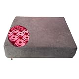 GM Anti-Dekubitus-Kissen für Rollstuhl, 40 x 40 x 9 cm, Anti-Dekubitus-Kissen für Stuhl aus Memory-Schaum und Polyurethan, Kinderwagenkissen für Senioren, hergestellt in Italien (Grau)