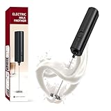 Lamkrtlp Milchaufschäumer Stab, Elektrische Milchaufschäumer einfacher Handhabung, Milchaufschäumer Handheld, Mini-Schaumstoffbereiter für heiße Schokolade, Frappe, Latte, (LH-Milk-Frother-Black)