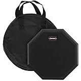 World Rhythm 8' Drum-Übungspad - 8 Inch einseitiges Silent Drum-Pad für Anfänger mit Tragetasche