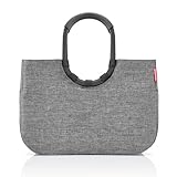 reisenthel loopshopper L twist silver - Stabile Shoppingtasche oder Handtasche mit praktischen Fächern aus recycelten PET-Flaschen