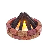 Lagerfeuer-Nachtlicht, realistisches Harz-Blinklicht, Miniatur-Laterne für Lagerfeuer, Schlafzimmer, Küche, Wohnung, Einweihung, Geburtstag