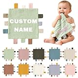 Schmusetuch Baby Personalisiert - Namen Bestickt, Schnuffeltuch Baby Mädchen Junge, Kuscheltier Schnuffeltuch Baby Personalisiert, Geschenk Geburt Mädchen, Personalisierte Geschenke (Style 2)