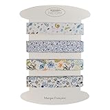 Set von 4 bedrucktes Baumwoll schrägband - Mehrere Farben erhältlich - Set von sehr guter Qualität - 2 Meter pro Farbe - 100% Baumwolle. (Set A)