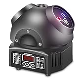 Discolicht Partylicht, Moving Head,LED RGB Licht DJ Projektor Musikgesteuert DJ Disco Lichter, DMX Effektstrahler,Für KTV Familientreffen Hochzeit Geburtstag Halloween (T105)