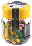 Stylex 23016 - Tintenpatronen in praktischer Aufbewahrungsbox, farbig sortiert, Standard-Tintenpatronen, 50 Stück