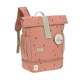 LÄSSIG Kindergartenrucksack Kinderrucksack Rolltop mit Brustgurt - ab 3 Jahren - 11 Liter / Mini Rolltop Backpack Happy Prints Karamell