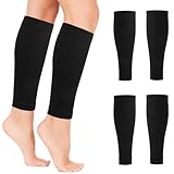 CIATBYYJ 2 Paar Kompressionssocken, Fußgewölbeunterstützung Fußsocken, Fußlose Kompression, Wadenmanschetten, Elastische Wadenkompressionsmanschette für Sport, Stehen, Langes Sitzen, Krampfadern (L