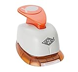 Wedo 168148 Motivlocher klein Fisch (mit praktischem Auffangbehälter, Ausstanzung 1,6 x 0,6 cm) grau / orange